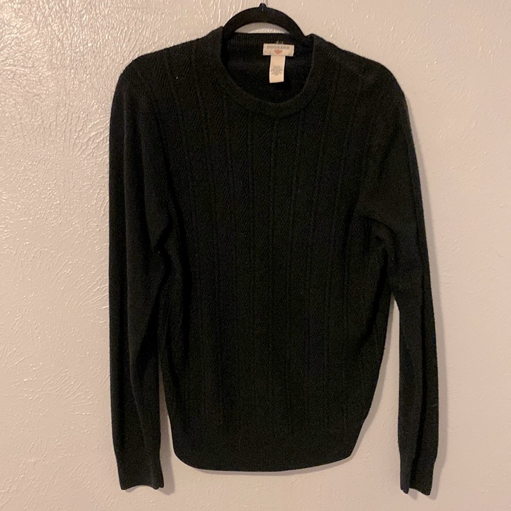 Cable knit front sweater